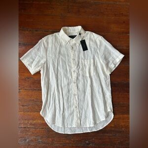Rag & Bone White Linen Shirt, NWT
